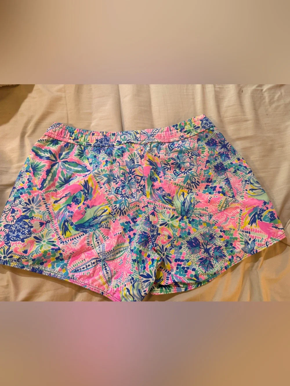 Lilly Pulitzer Bright Floral Swim Shorts in Pink, Blue, Green, Yellow